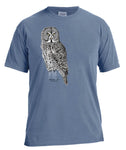 Great Gray Owl Garment Dyed Logo T-Shirt