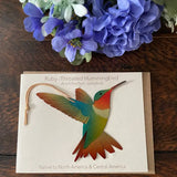 Ruby-Throated Hummingbird Ornament + Notecard