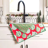 Scandi Ornaments blu Kitchen Towel