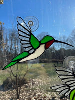 Stained Glass Bird Ornaments by Laury Maass