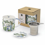 Hot Tea Mug with Lid & Strainer in Gift Box