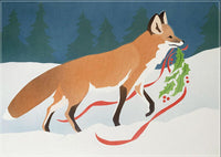 Red Fox Holiday Card Set - 10 cards & 10 envelopes