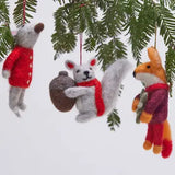 Squirrel Felt Ornament