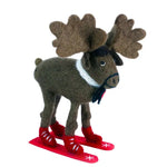 Skiing Moose Ornament