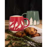 Wide Base Mug with Cardinals