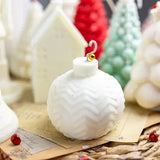 Christmas Ball Ornament Candle - Cream
