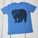 Kid's Organic  Bear T-Shirt - Blue