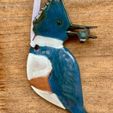 Kingfisher Ornament by Wayne Village Pottery