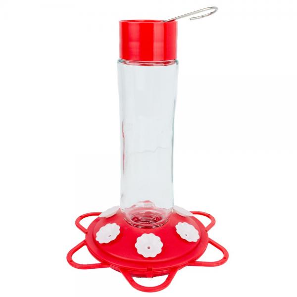 Glass Bottle 10 oz Hummingbird Feeder