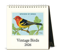 Vintage Bird Desk Calendar 2026