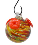 Rainbow Swirl Glass Hummingbird Feeder