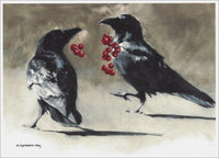 Two Ravens Holiday Card Set - 10 cards & 10 envelopes