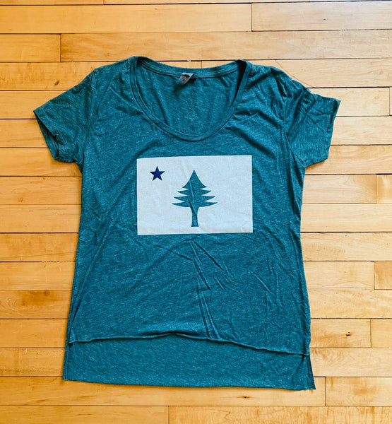 Original Maine Flag Women's Scoop Tee