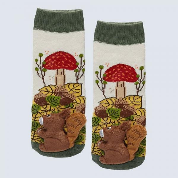 Squirrel Toddler Slipper Socks