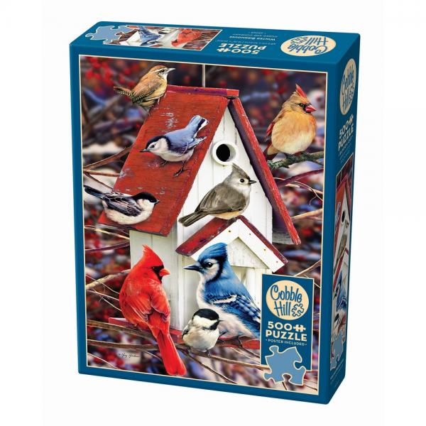 Winter Birdhouse Puzzle 500 Pieces