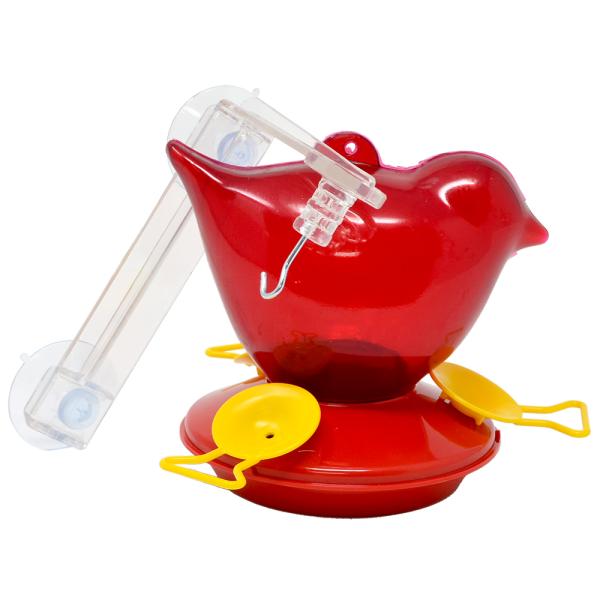 Window Red Bird Hummingbird Feeder