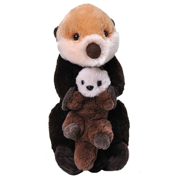 Mom and Baby Sea Otter Stuffed Animals by Wild Republic