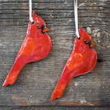 Male Cardinal Ornament by Wayne Village Pottery