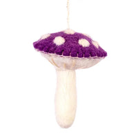 Felted Wild Mushroom Ornaments
