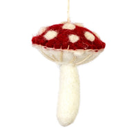 Felted Wild Mushroom Ornaments