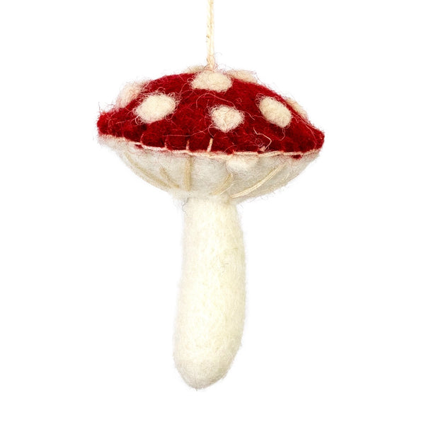 Felted Wild Mushroom Ornaments