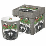 Winter Berry Raccoon - Mug in Gift Box