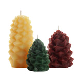 Beeswax Holiday Pine Cone Candles by Big Dipper Wax Works