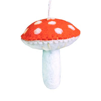 Felted Wild Mushroom Ornaments