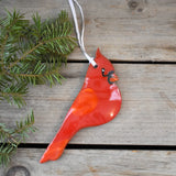 Male Cardinal Ornament by Wayne Village Pottery