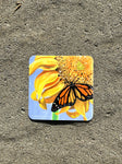 Sipping on Sunflowers Monarch Butterfly Sticker