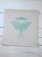 Luna Moth Tea Towel By Hearth and Harrow - mint Green