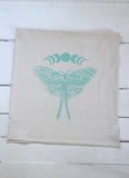 Luna Moth Tea Towel By Hearth and Harrow - mint Green