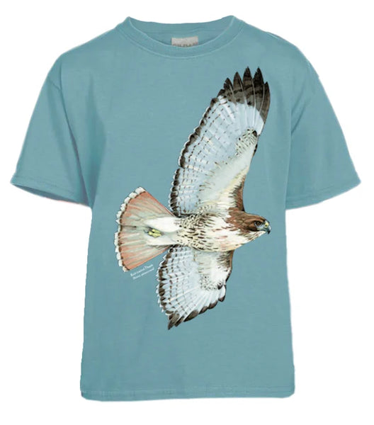 Red-tailed Hawk Maine Audubon Logo Youth T-Shirt