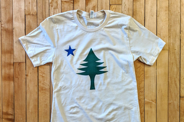 Original Maine Flag T-shirt in Cream