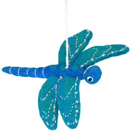 Dragonfly Woolie Bird Ornament