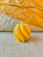 Swirled Starburst Beeswax Candle