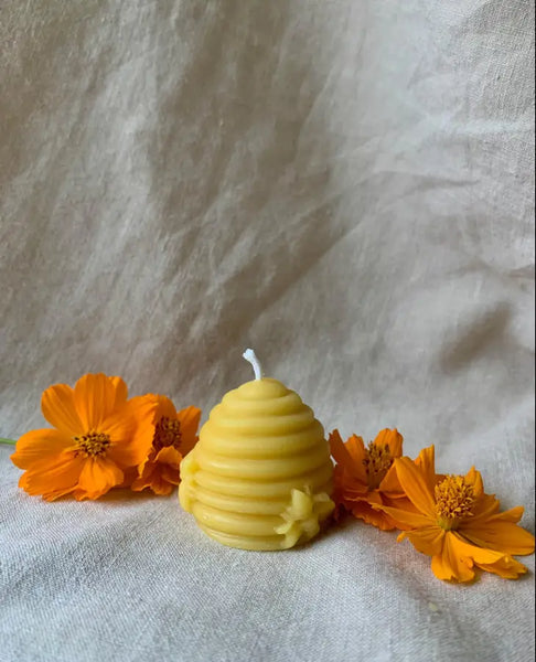 Skep Beehive Beeswax Candle