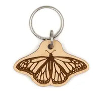 Nature-themed Wooden Keychain