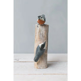 Nuthatch - Redbreasted Pair - 10" - Hand Carved | Wooden Bird