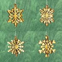 Mini Snowflake Ornaments - 4 Pack