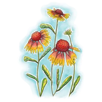 Fun Folk: Gaillardias Vinyl Sticker