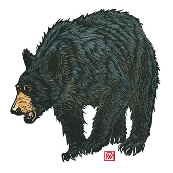 Fun Folk: Bear Vinyl Sticker