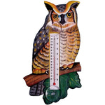 Great Horned Owl Window Thermometer