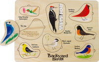 Backyard Birds Lift & Learn Wooden Puzzle-Maple Landmark