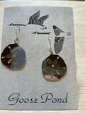 Sand Dollar Earrings in Gold or Silver By Goose Pond
