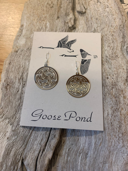 Celtic Circle Gold or Silver Earrings by Goose Pond