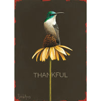 Thankful Card with Hummingbird