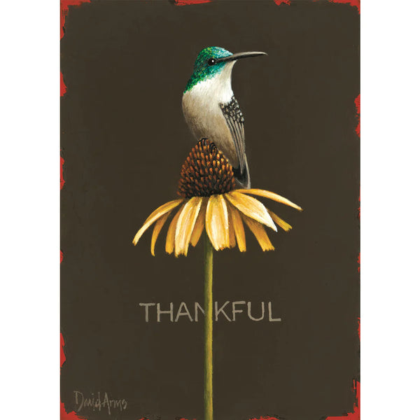 Thankful Card with Hummingbird