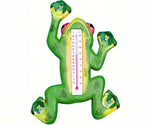 Climbing Green Frog Small Window Thermometer