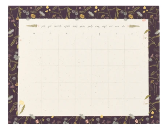 June & December Calendar Desk Pad - Meadow